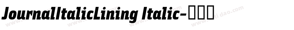 JournalItalicLining Italic字体转换